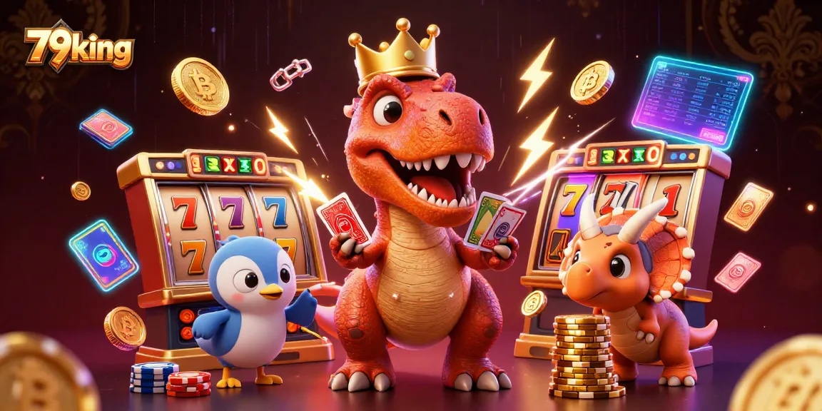 Experience thrilling gameplay at 79king with vibrant characters and dynamic card shuffling action.