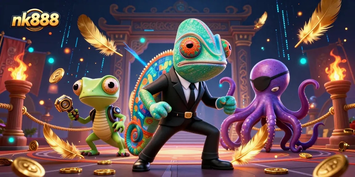 Experience thrilling action in nk888 with vibrant characters and casino-themed elements.