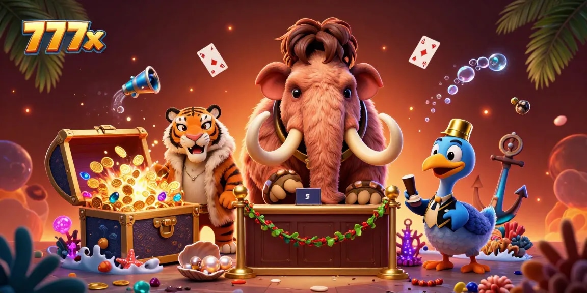 Engage in thrilling gameplay adventures with 777x as major characters welcome VIPs to a casino scene.