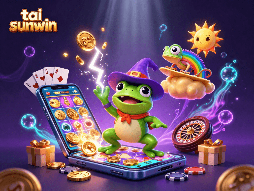 Join the adventure in tai sunwin with a whimsical storm of golden coins and exciting casino elements!