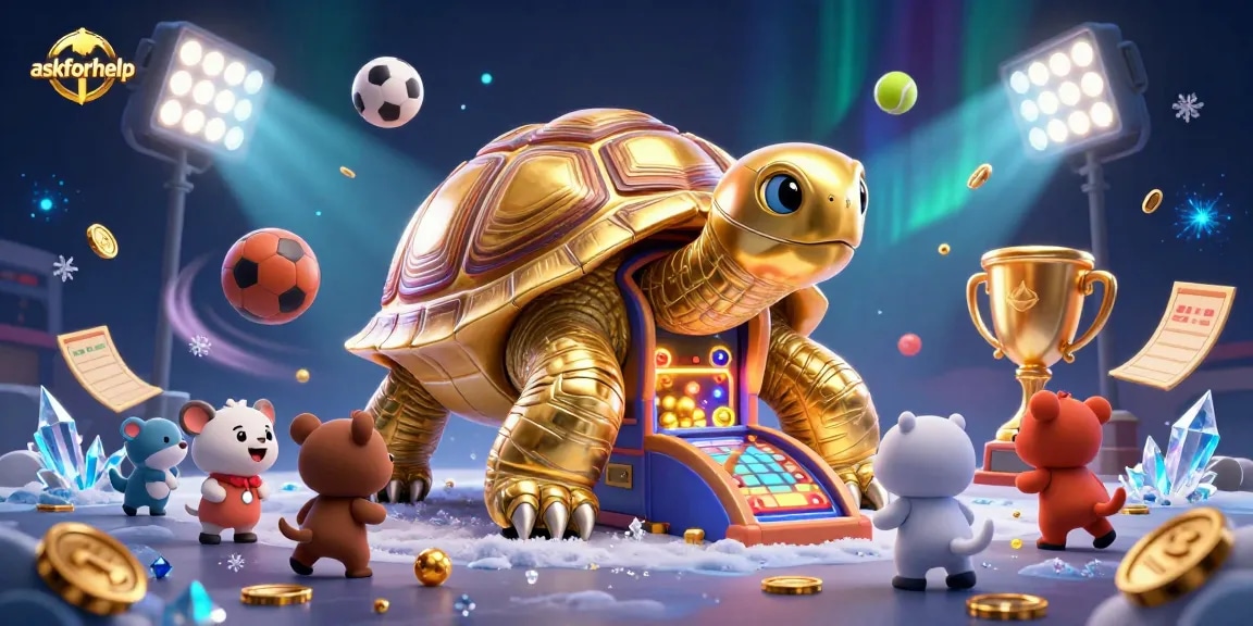 Engaging askforhelp scene highlighting a vibrant casino experience with playful characters.