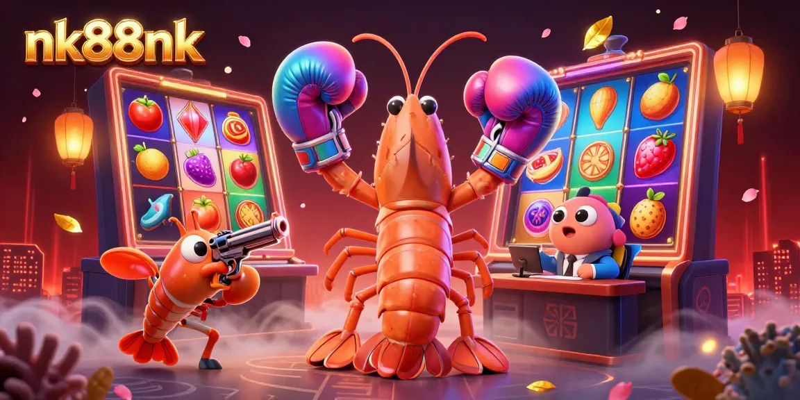 Engage in thrilling slots action with nk88nk's vibrant casino atmosphere showcasing jackpot wins.