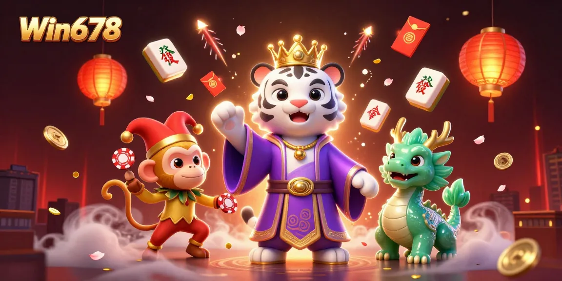 Experience the excitement of Win678 with vibrant 3D imagery and engaging casino elements.