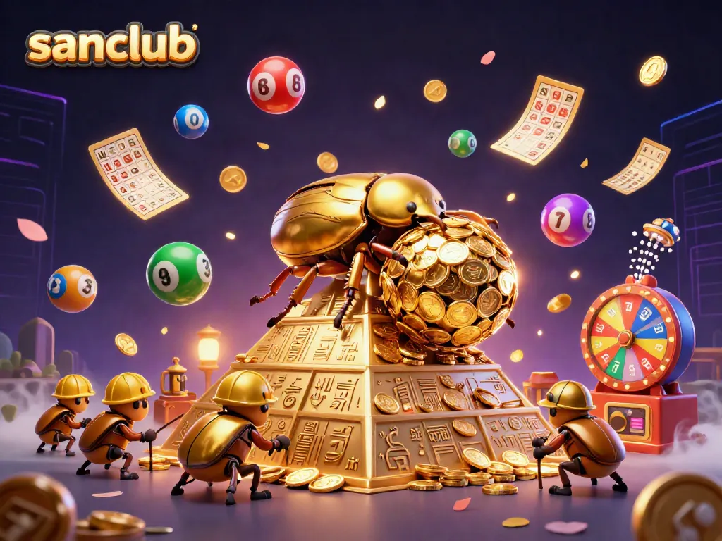 Experience thrilling gameplay with sanclub, featuring vibrant lottery elements and a colorful casino atmosphere.