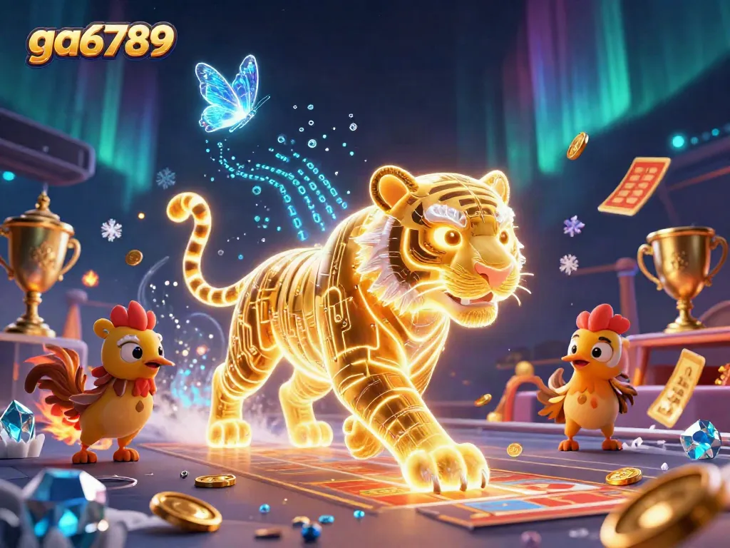 Engage in exhilarating cockfighting with ga6789 in a vibrant digital casino landscape.