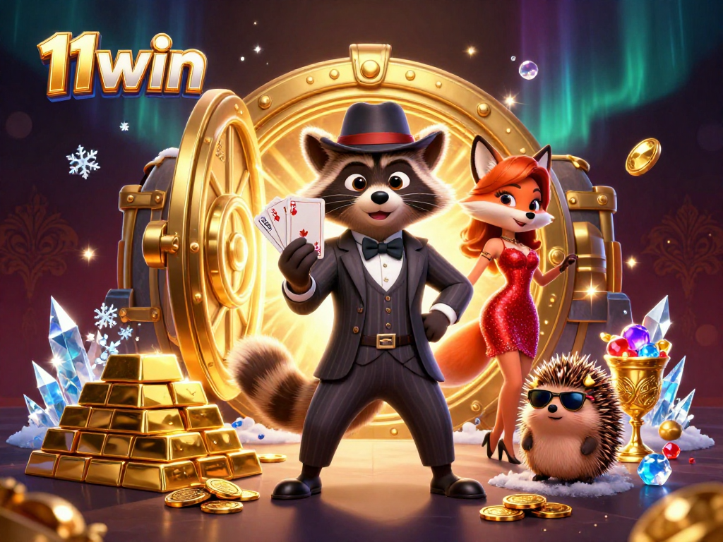 Win big with 11win while enjoying a thrilling casino adventure featuring raccoon poker!