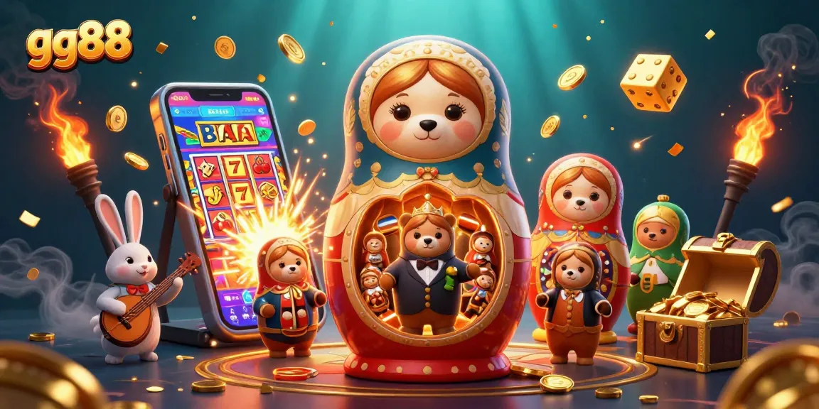 Experience exhilarating jackpots with gg88's stunning casino-themed 3D illustration.