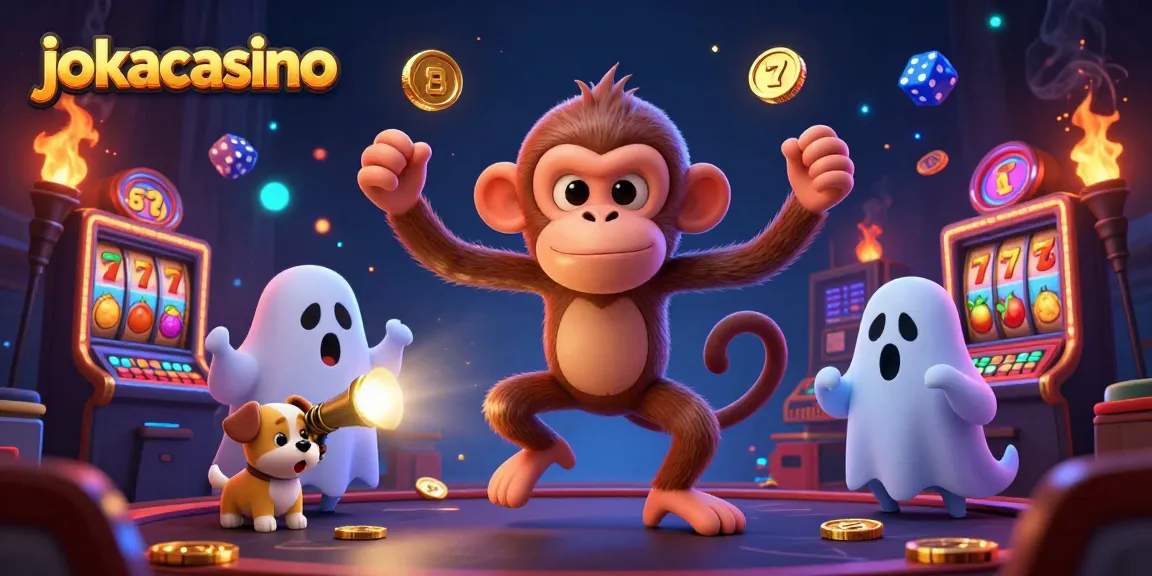 Engage with jokacasino’s haunted gaming world featuring a mischievous monkey and ghost-hunter puppy.