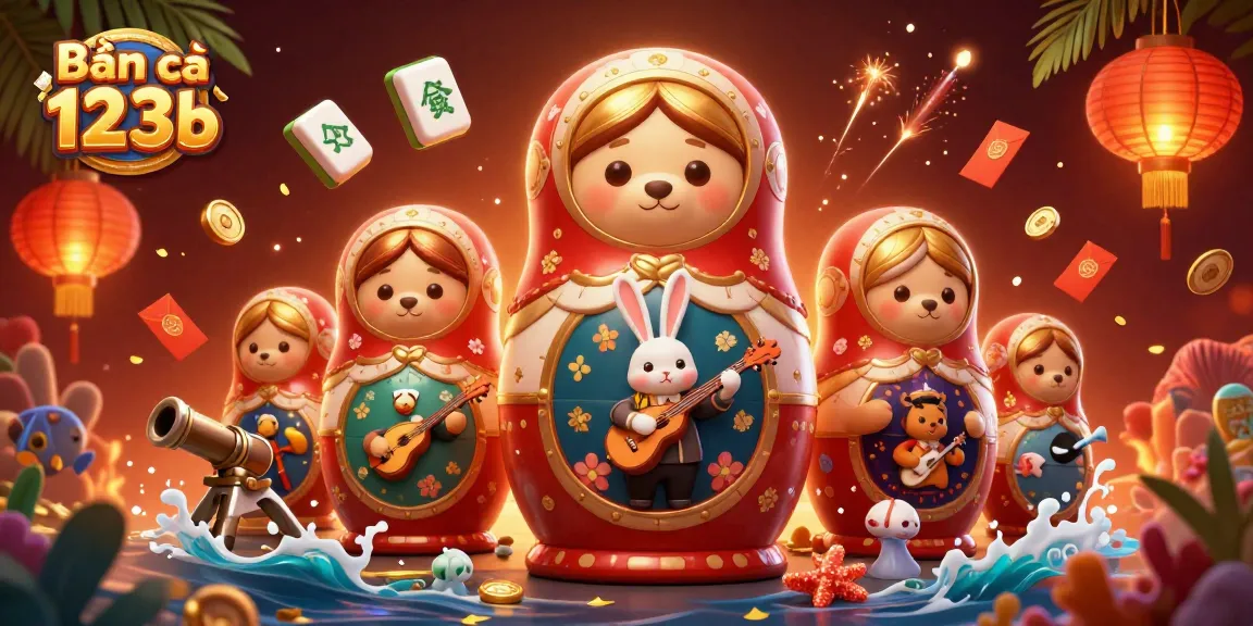 Engage in the thrilling action of Bắn cá 123b with vibrant underwater elements and captivating fish characters.