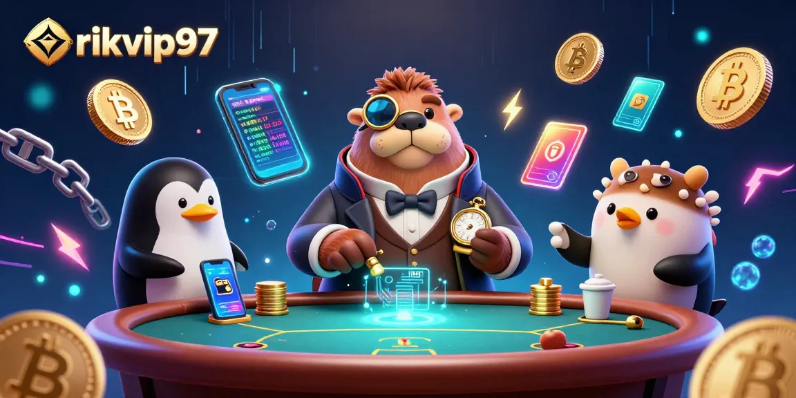 Experience high-stakes poker with rikvip97 in this vibrant underwater casino setting.