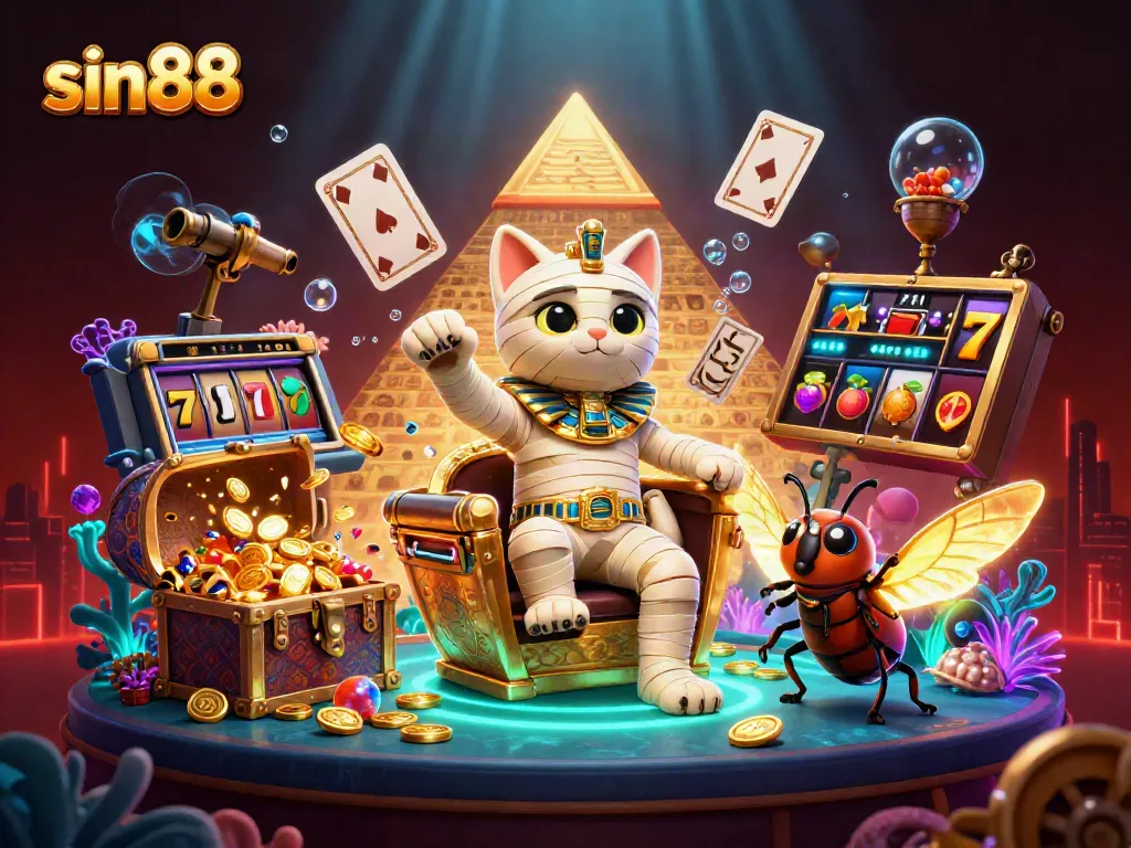 Experience the excitement of sin88 casino with dynamic characters, vibrant elements, and rich details.