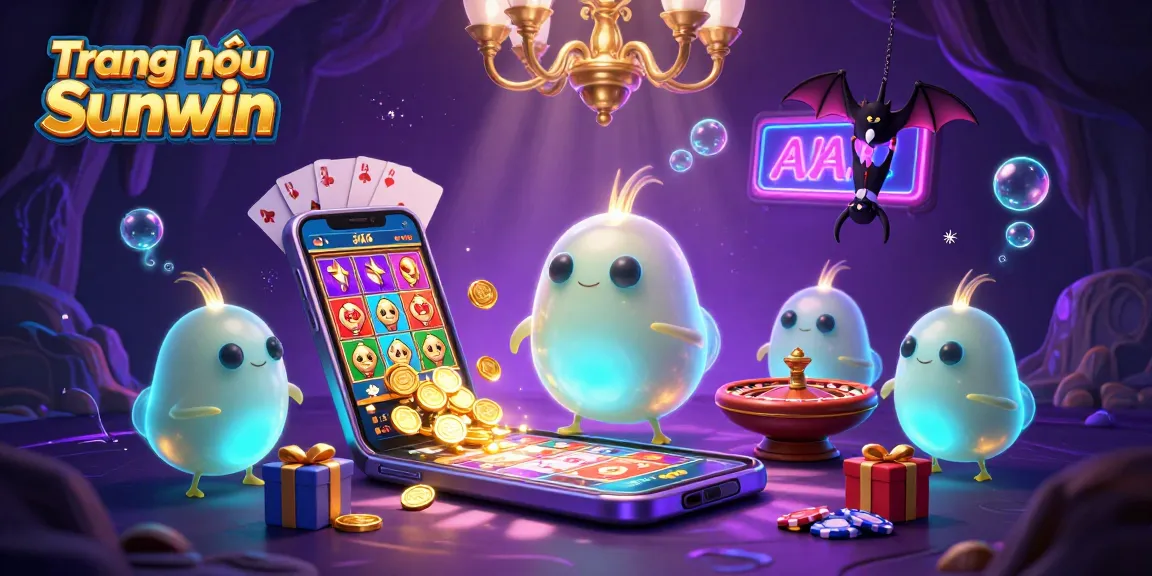 Experience the thrilling ambiance of Trang chủ Sunwin with vibrant glowworms lighting up a casino scene