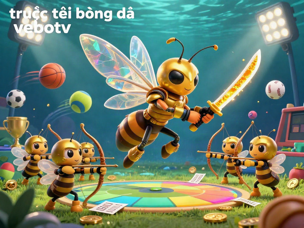 Catch the excitement of trực tiếp bóng đá vebotv with a lively 3D illustration featuring a dynamic sports betting scene.