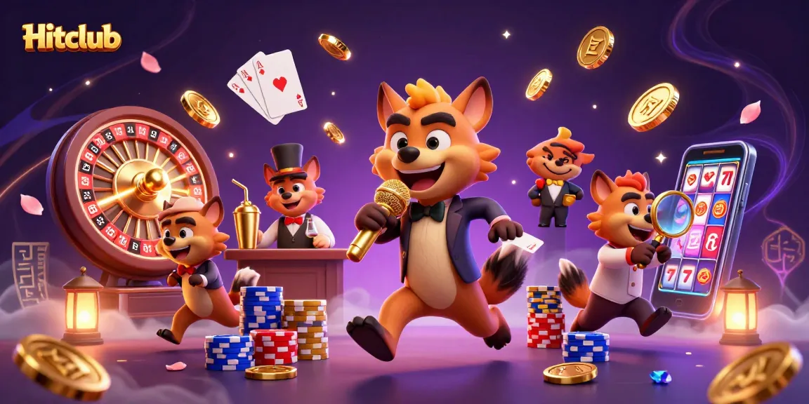 Experience electrifying casino action at Hitclub with lively hyenas in a vibrant gambling club scene.