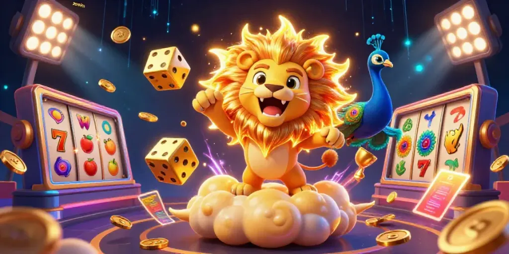 Experience thrilling Zowin gameplay with energetic casino elements and golden symbols.