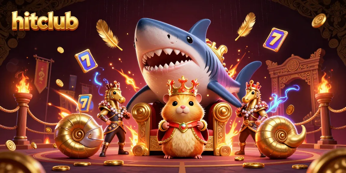 Experience thrilling spins at hitclub while the golden hamster king reigns over an action-packed scene.