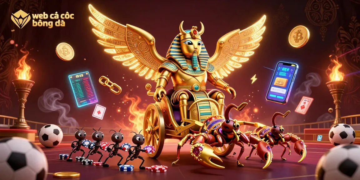 Engage in web cá cược bóng đá with a dynamic illustration of a sports betting chariot scene.
