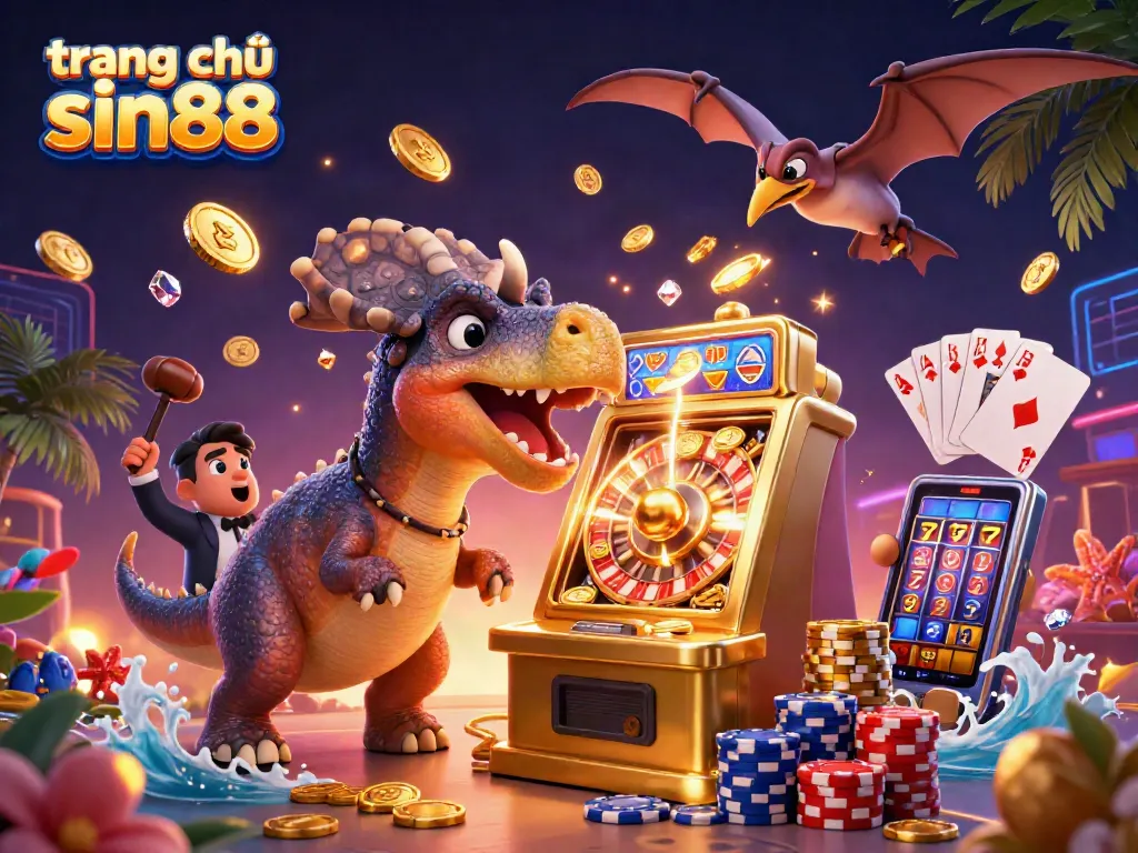 Catch golden coins at trang chủ sin88 with a dynamic 3D casino scene full of thrilling gaming action.