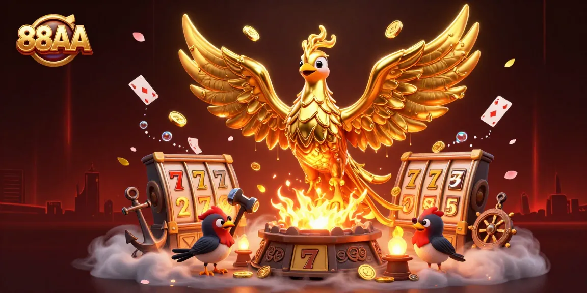 Experience thrilling casino excitement at 88AA with dynamic golden visuals and winning symbols.