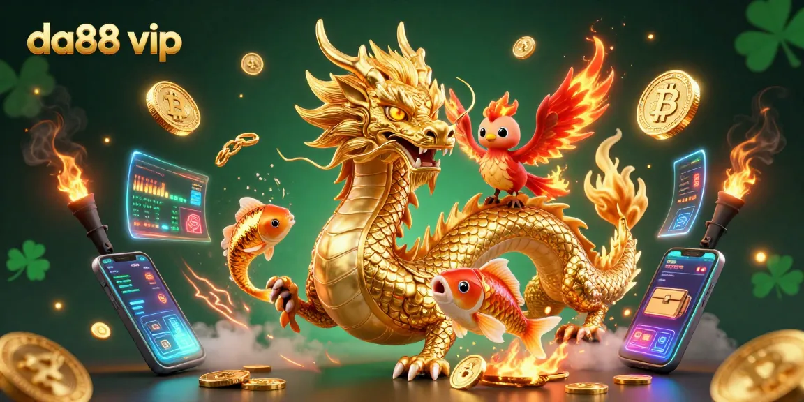 Spin the reels at da88 vip where gold coins rain down as the lucky koi leaps!