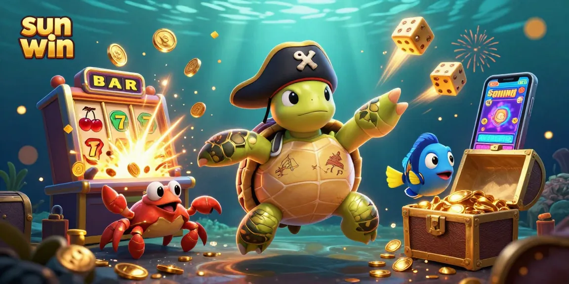 Experience exciting jackpots at sun win with a whimsical underwater casino scene.