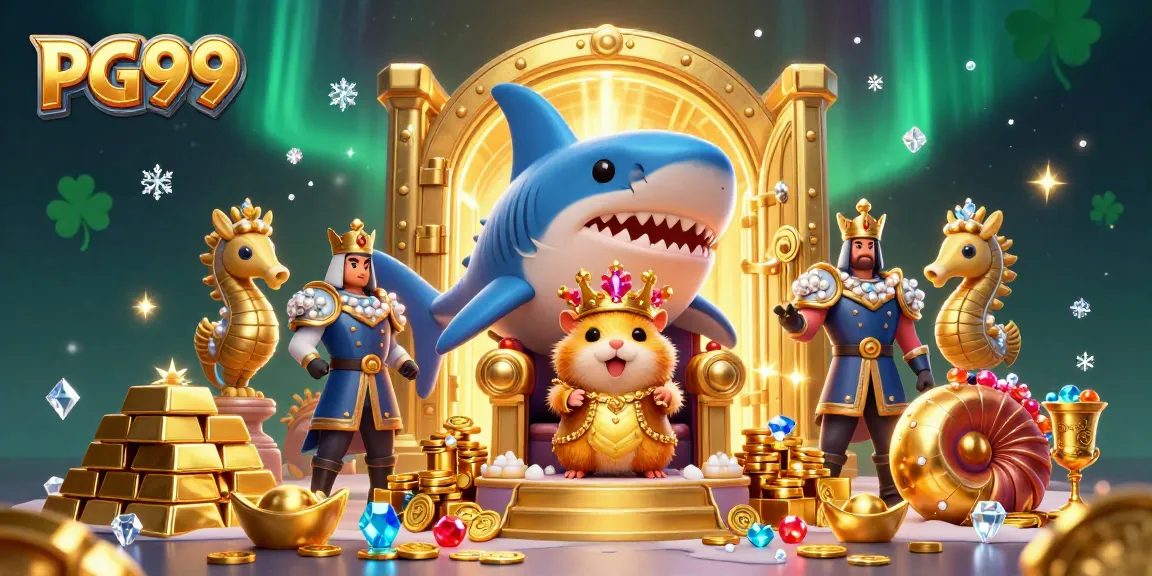 Spin the golden treasures at PG99 with a daring golden hamster king and majestic sea companions.